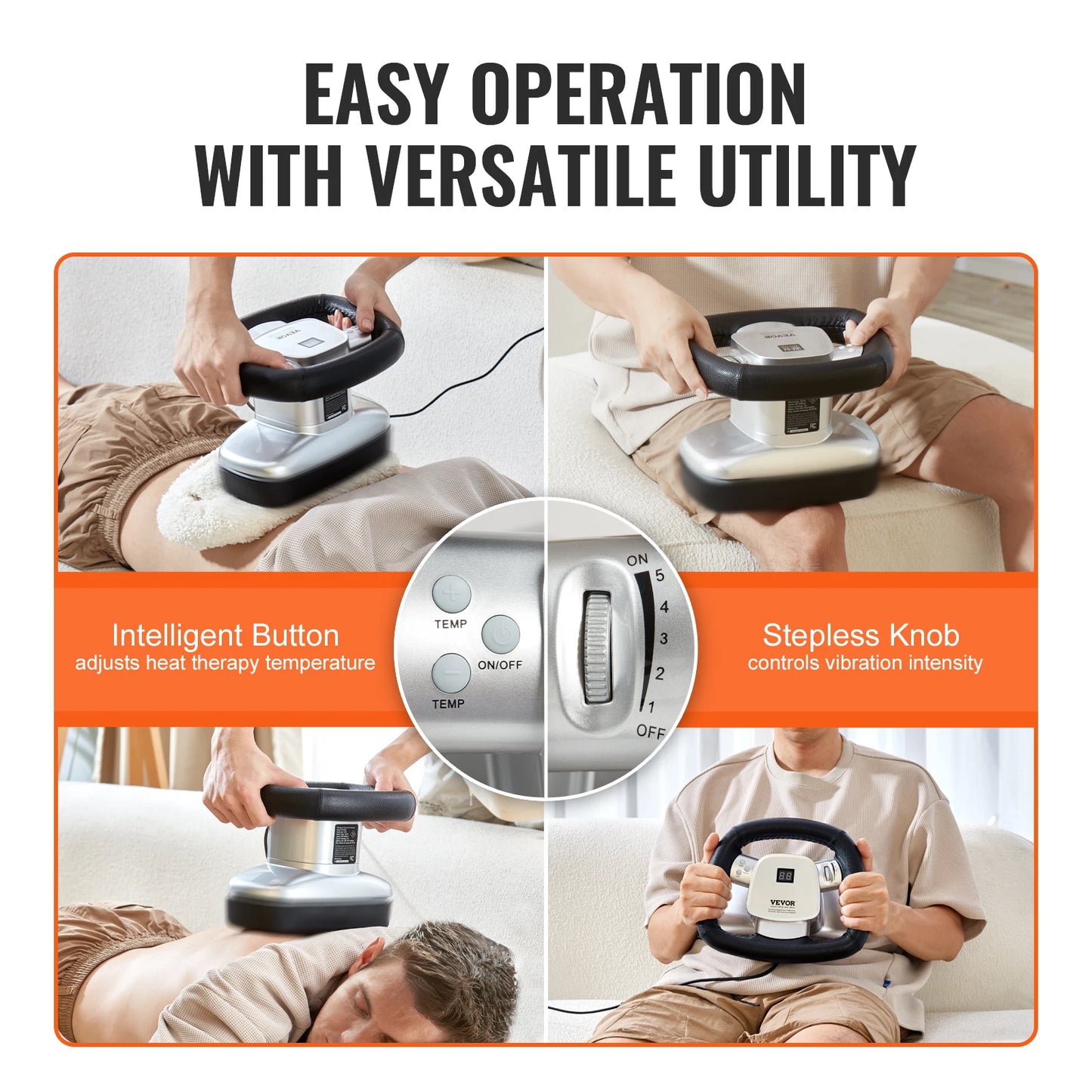 SucceBuy Variable Speed Vibrating Handheld Chiropractic Body Massager