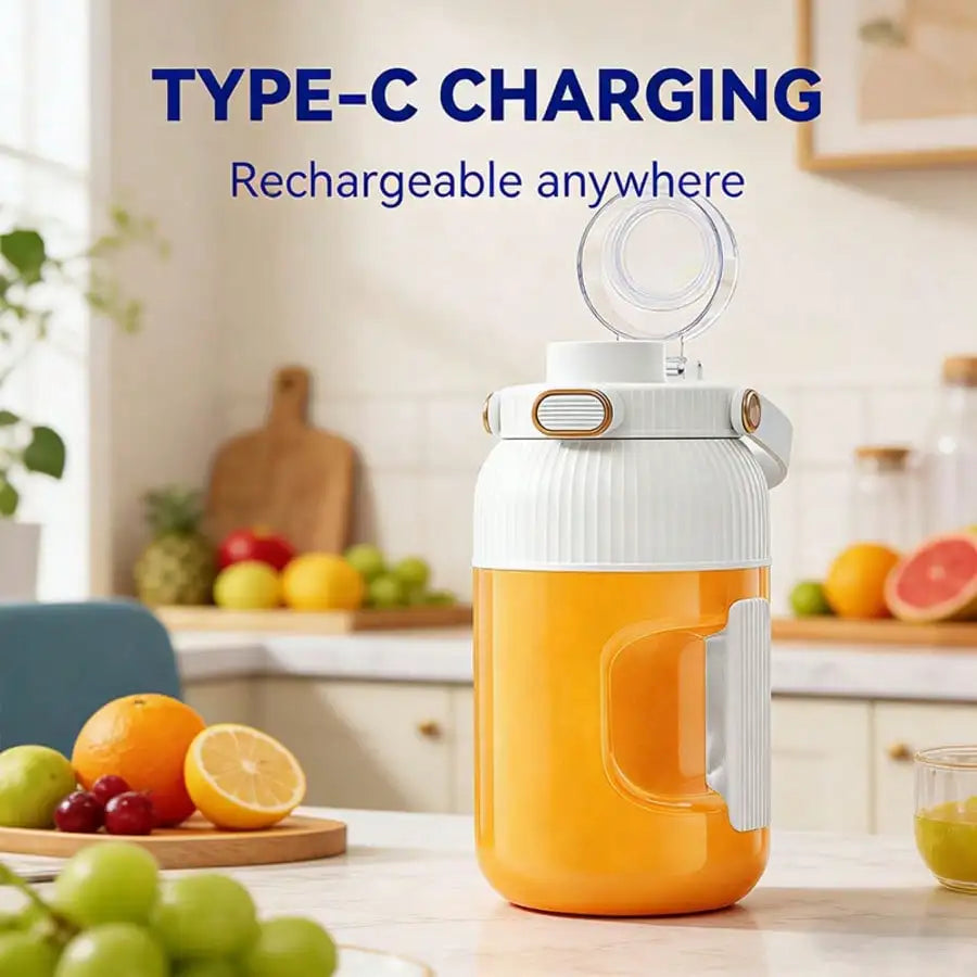 Portable Rechargeable Juicer with 10 Blades Fruit Vegetable Blender