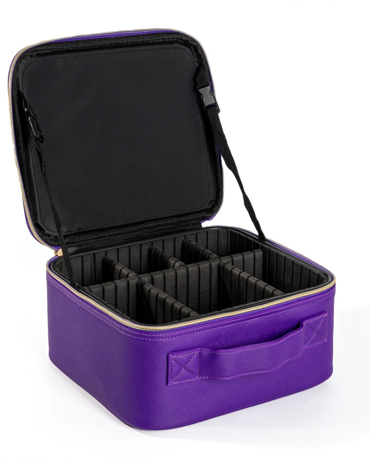 Travel Waterproof Synthetic Leather Makeup Bag With Mirror Storage Case
