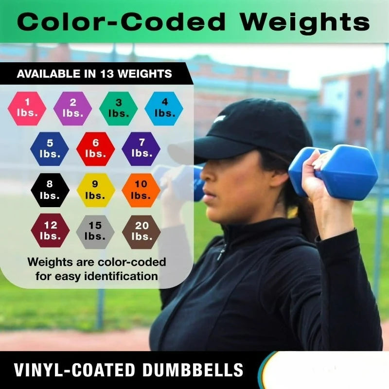 Professional Vinyl Coated Cast Iron Dumbbell For Strength Training