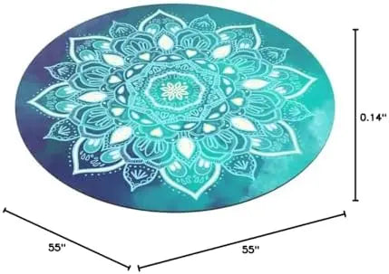 YTYIN Round Pilates Mat Oversize Non Slip Suede Rubber