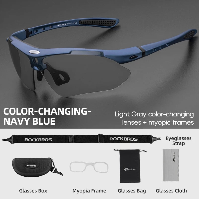 Rockbros Photochromic Cycling Sunglasses With UV400 Protection