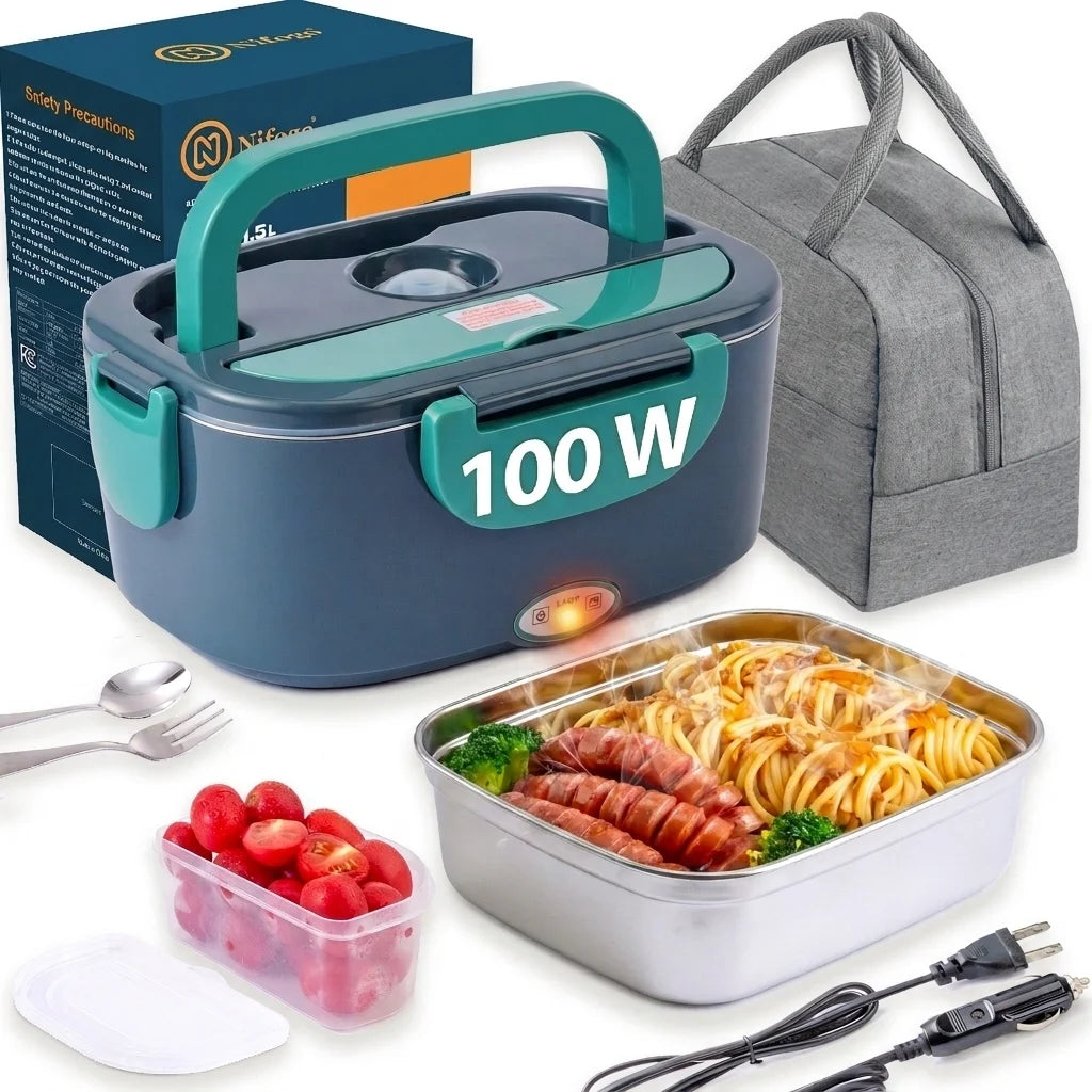 Portable Electric Heating Lunch Box Food Warmer With Carry Bag