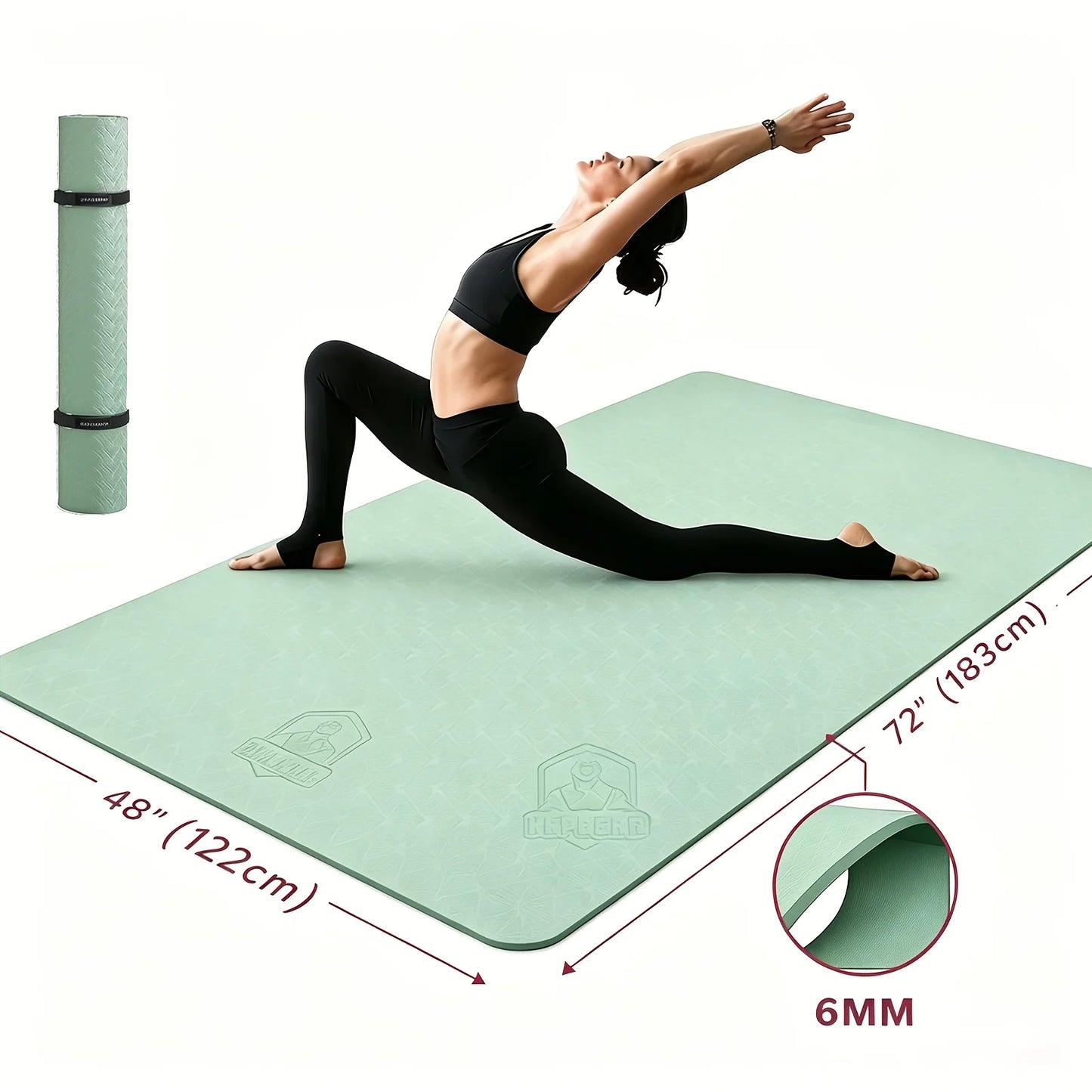 Hapbear Extra Large Non Slip TPE Yoga And Fitness Mat