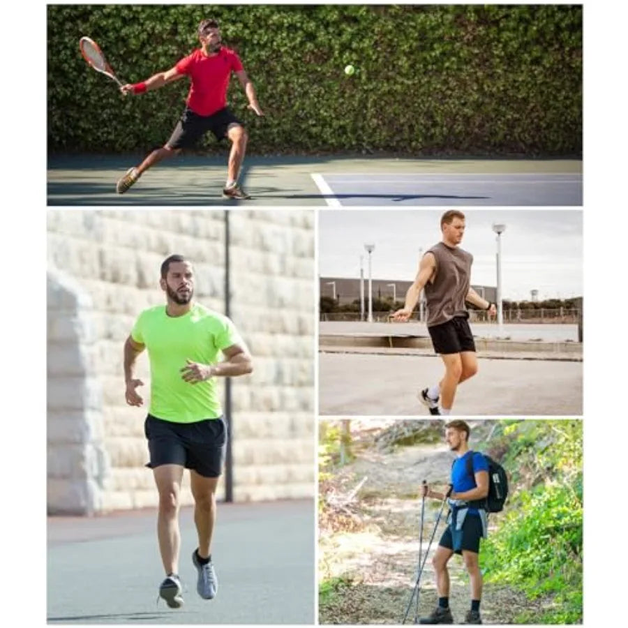 Kinglaman Men's 2 In 1 Athletic Running Shorts With Pockets