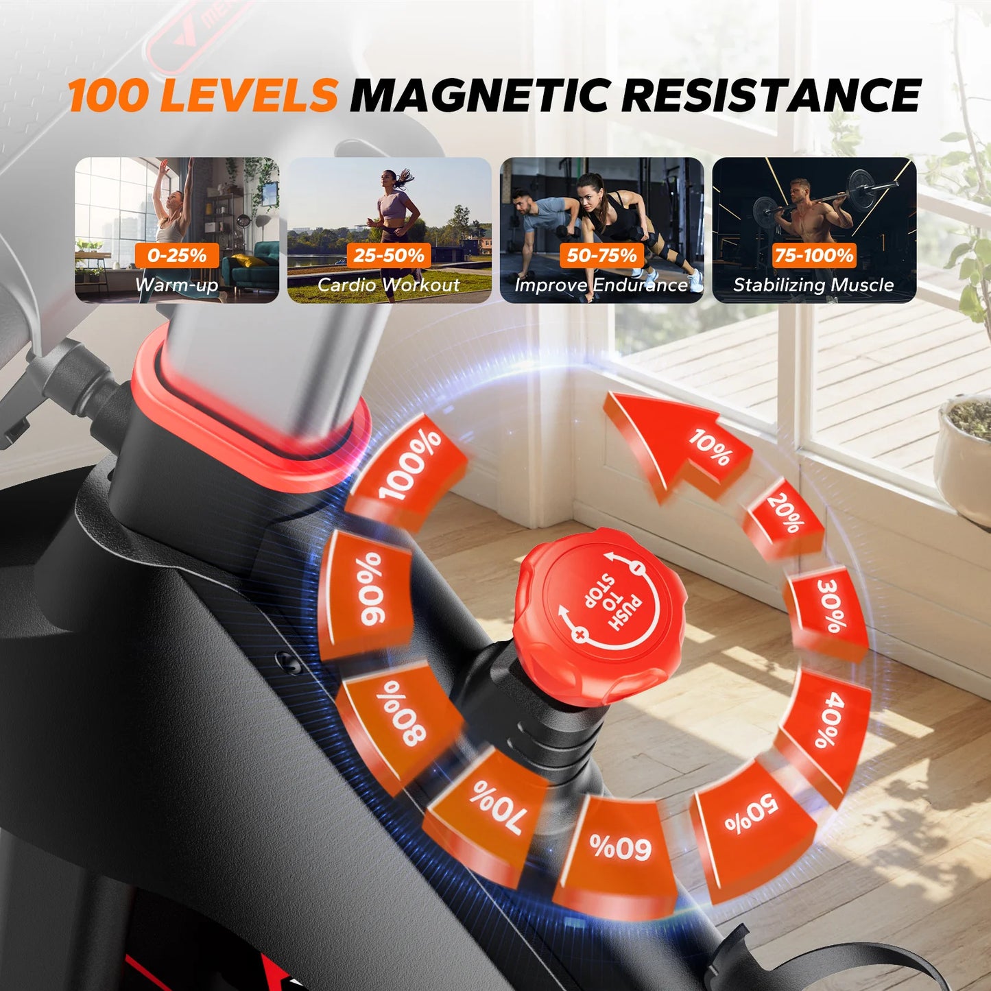 Merach Exercise Bike With Magnetic Resistance And Bluetooth