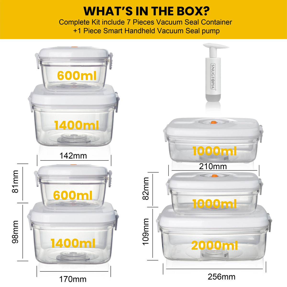 Vacuum Seal Food Storage Containers Set for Freshness and Organization