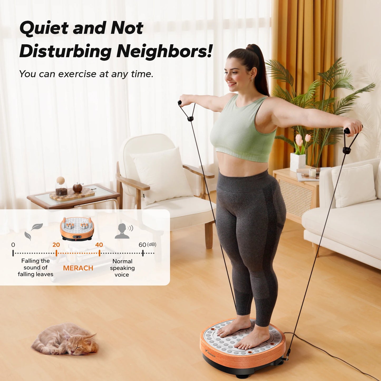 Merach Whole Body Vibration Plate Exercise Machine With Remote