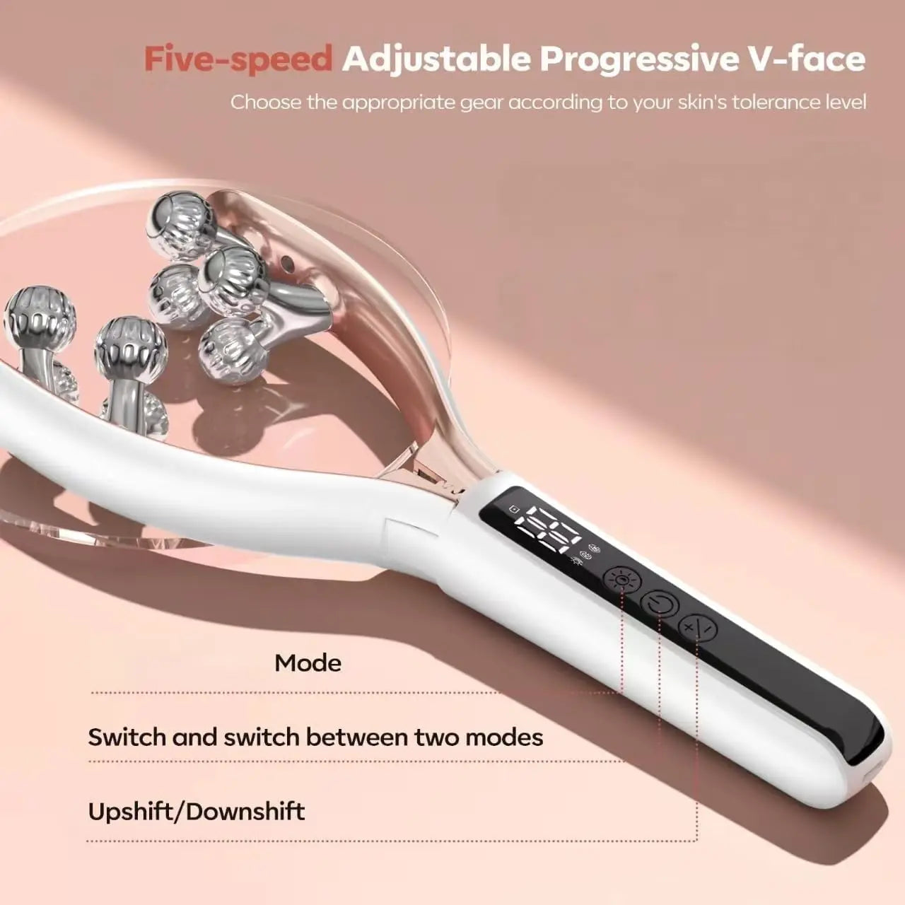 Facial Massager Rechargeable Face Roller for Neck Lymphatic Drainage