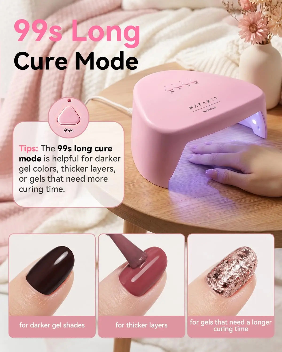 Makartt Compact UV Nail Lamp For Gel Polish Auto Sensor