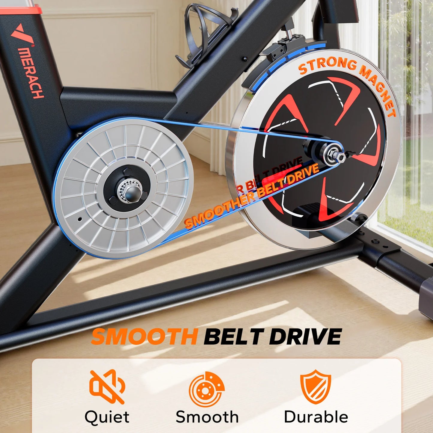 Merach Exercise Bike With Magnetic Resistance And Bluetooth