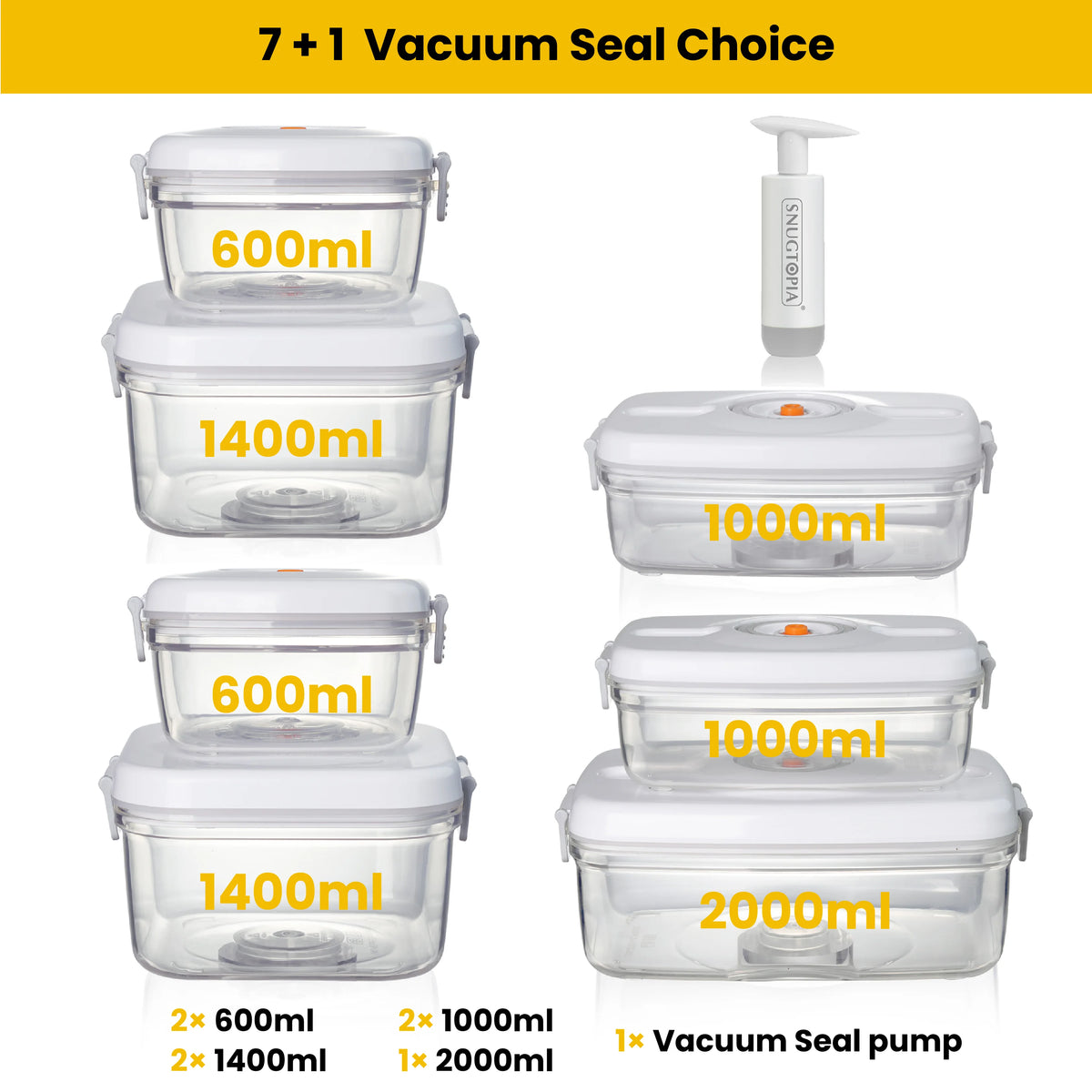 Vacuum Seal Food Storage Containers Set for Freshness and Organization