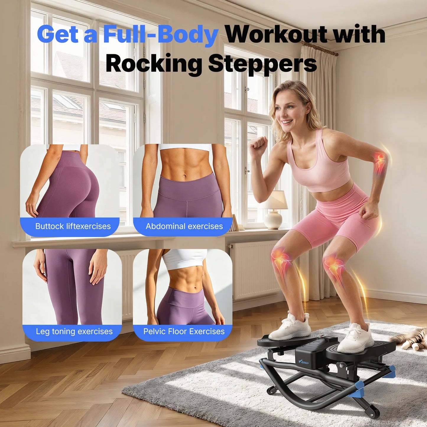 Merach Quiet Rocking Stepper For Core And Waist Workout