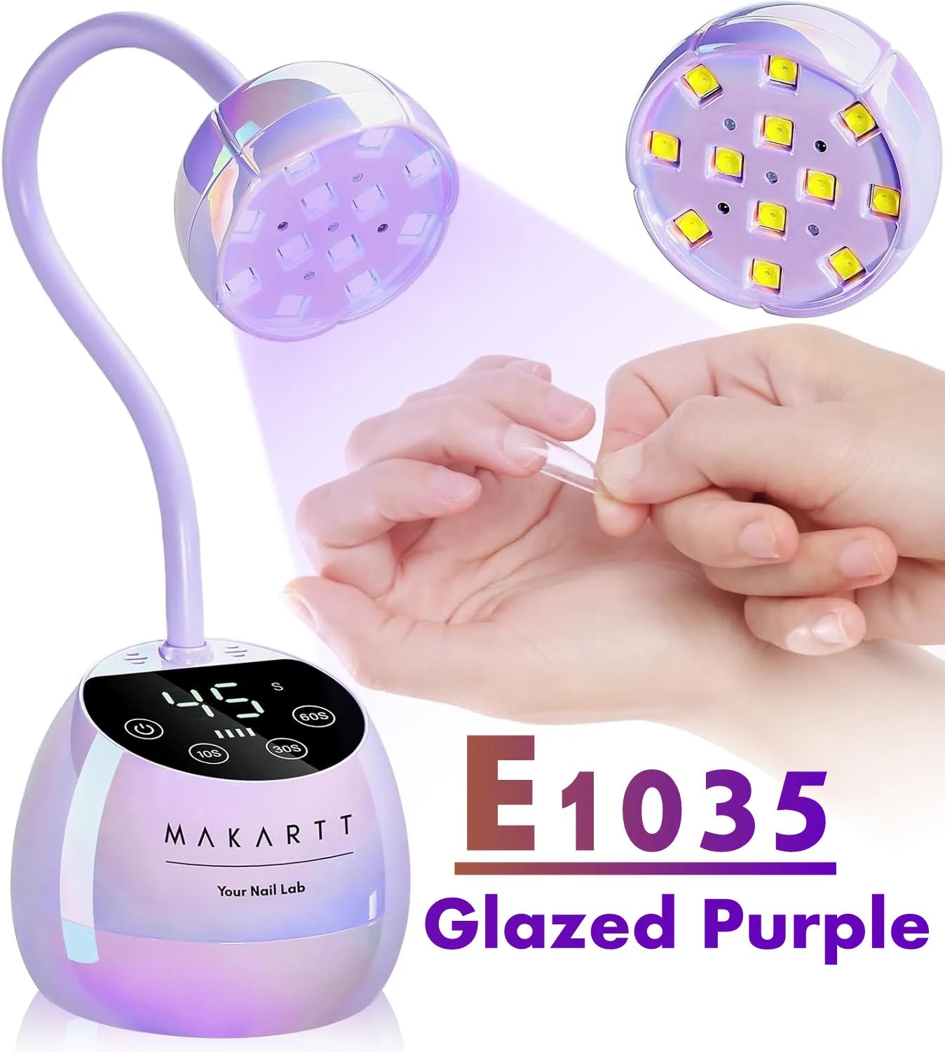 Makartt Cordless Gooseneck UV LED Nail Lamp With Timers