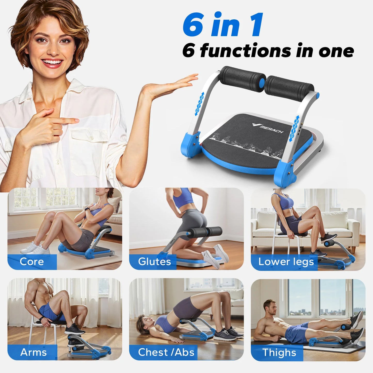 Merach Automatic Rebound Abdominal Machine For Core Workout