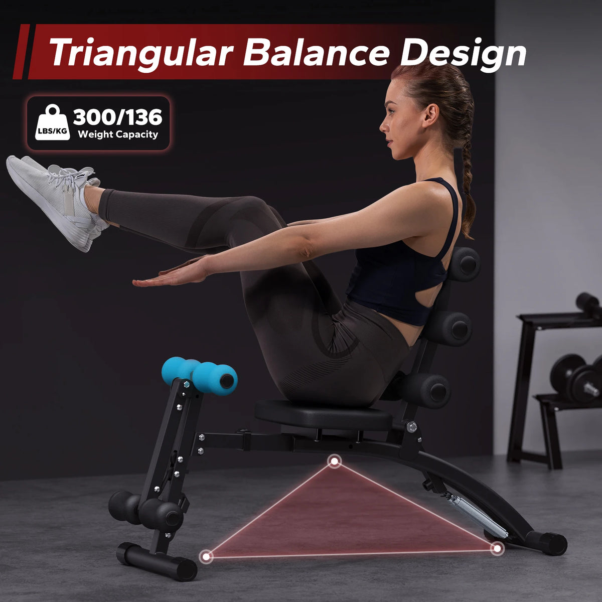 Merach Adjustable Ab Workout Bench For Home Gym Core Fitness