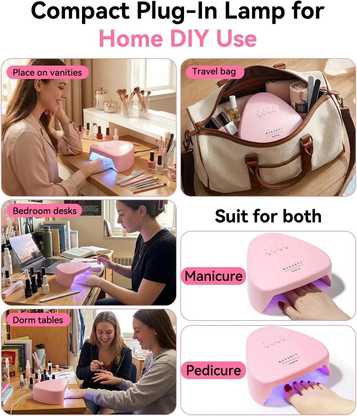 Makartt Compact UV Nail Lamp For Gel Polish Auto Sensor