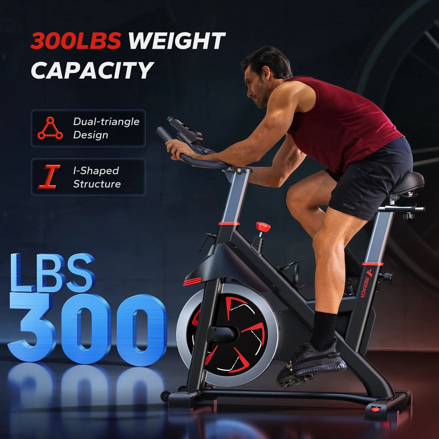 Merach Exercise Bike With Magnetic Resistance And Bluetooth