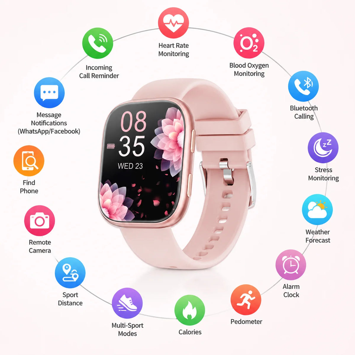 Waterproof Smartwatch With Bluetooth Calling And Fitness Tracking