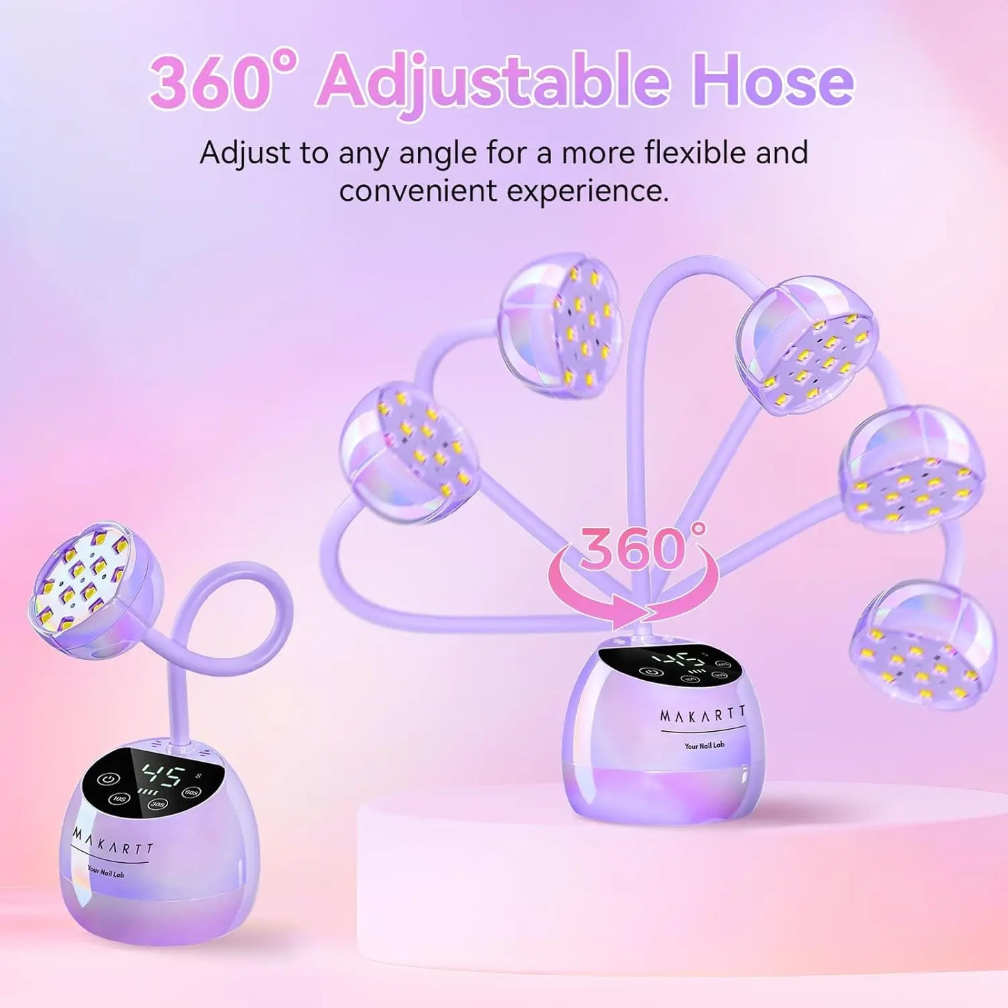 Makartt Cordless Gooseneck UV LED Nail Lamp With Timers