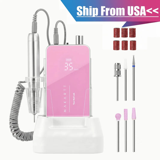 Makartt Professional Nail Drill Efile 35000RPM Rechargeable Coreless Motor