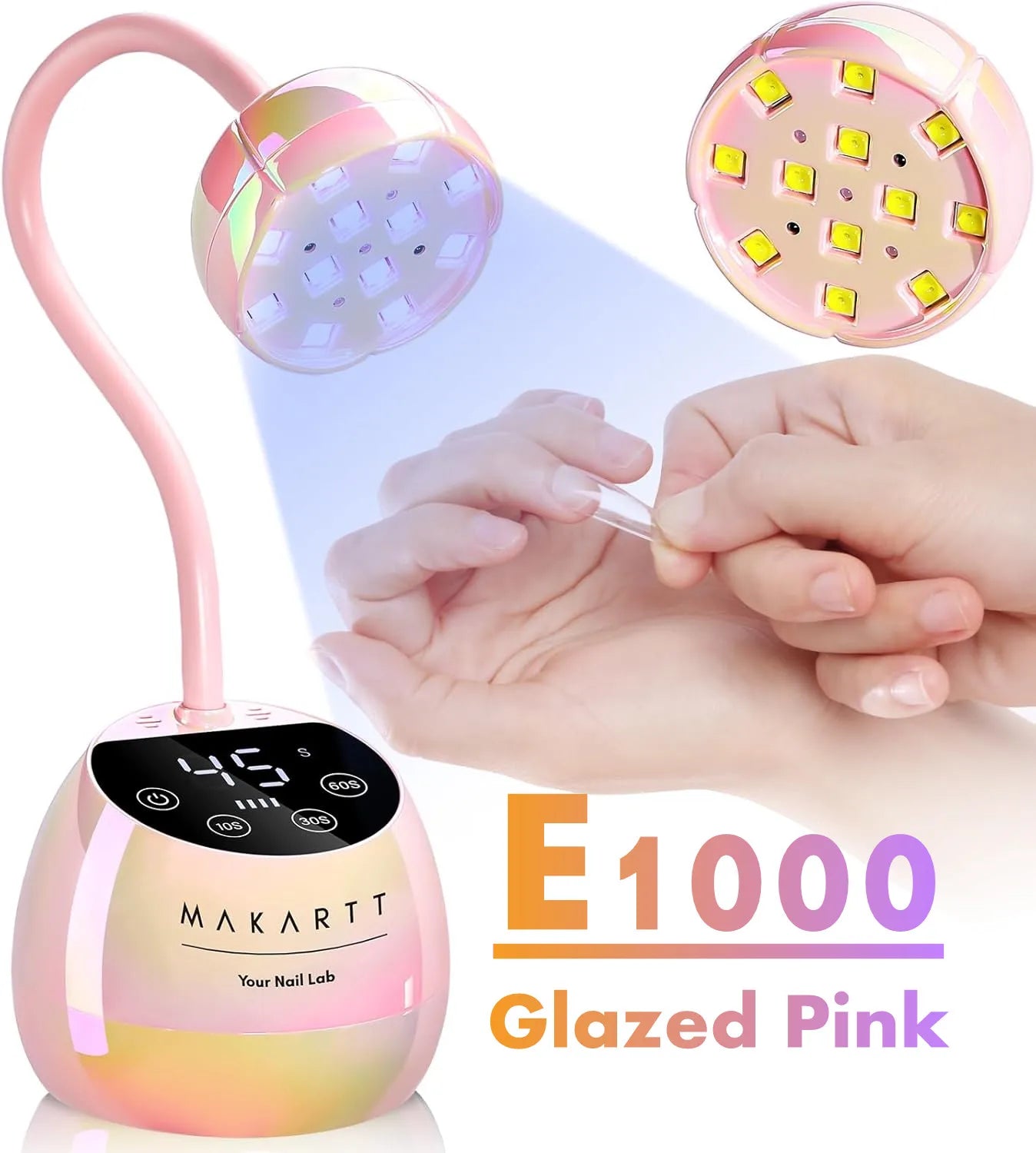 Makartt Cordless Gooseneck UV LED Nail Lamp With Timers