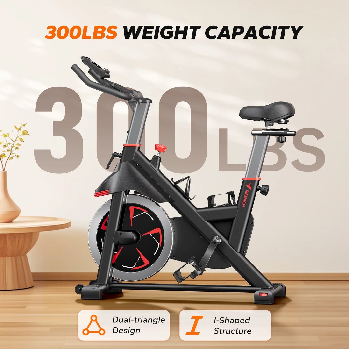 Merach Exercise Bike With Magnetic Resistance And Bluetooth