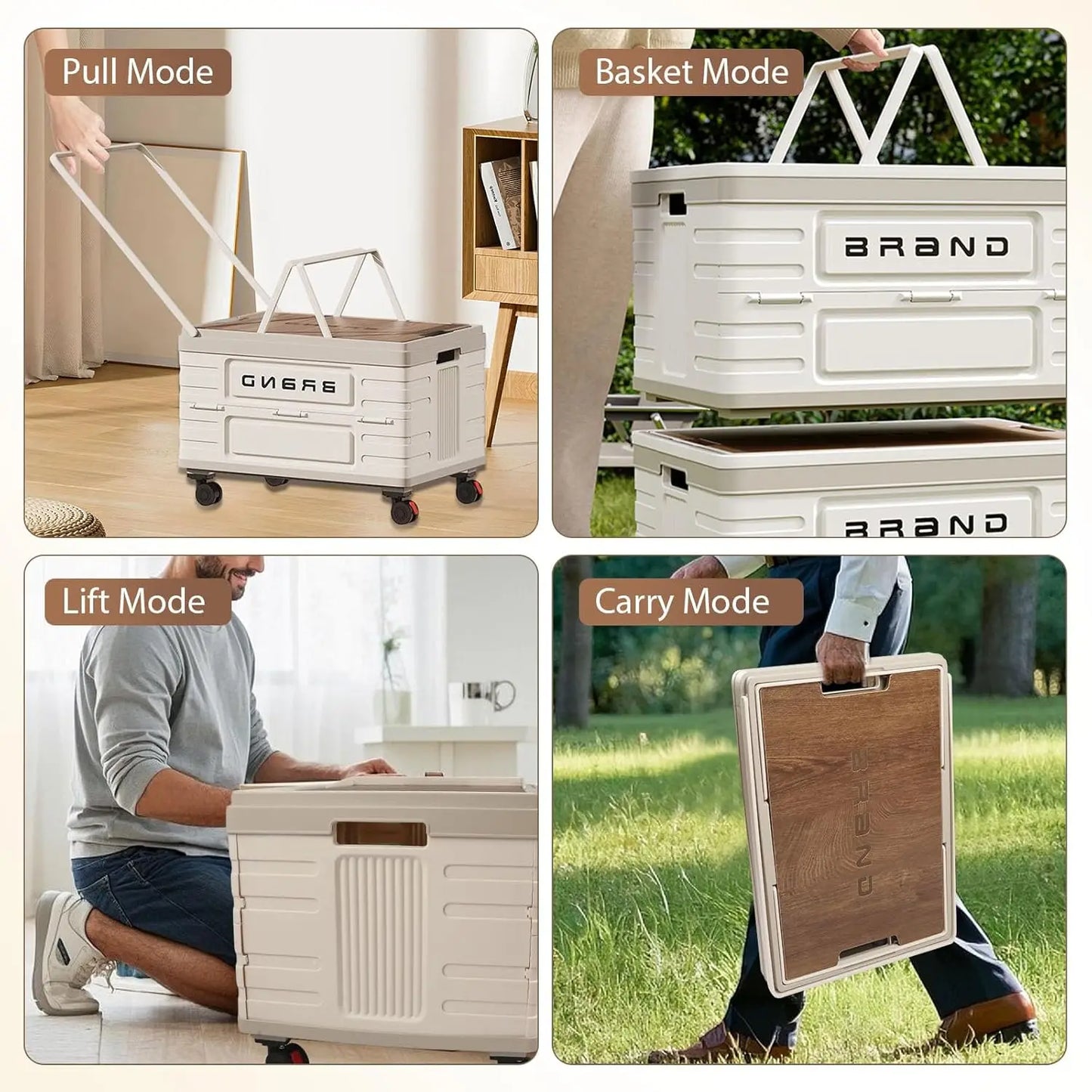 Heavy Duty 360 Degree Foldable Camping Storage Cart