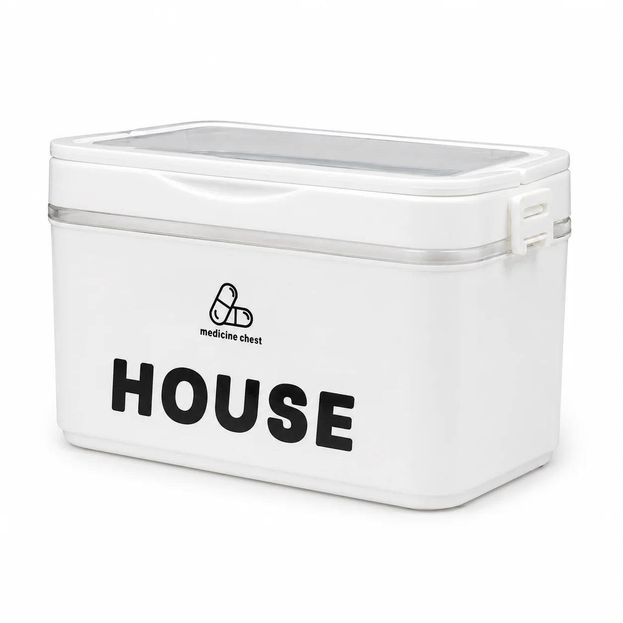 Multi Tier Stackable First Aid Medicine Storage Box With Handle