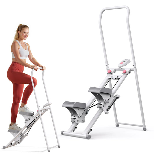 Merach Compact Foldable Stair Stepper For Home Fitness Workouts