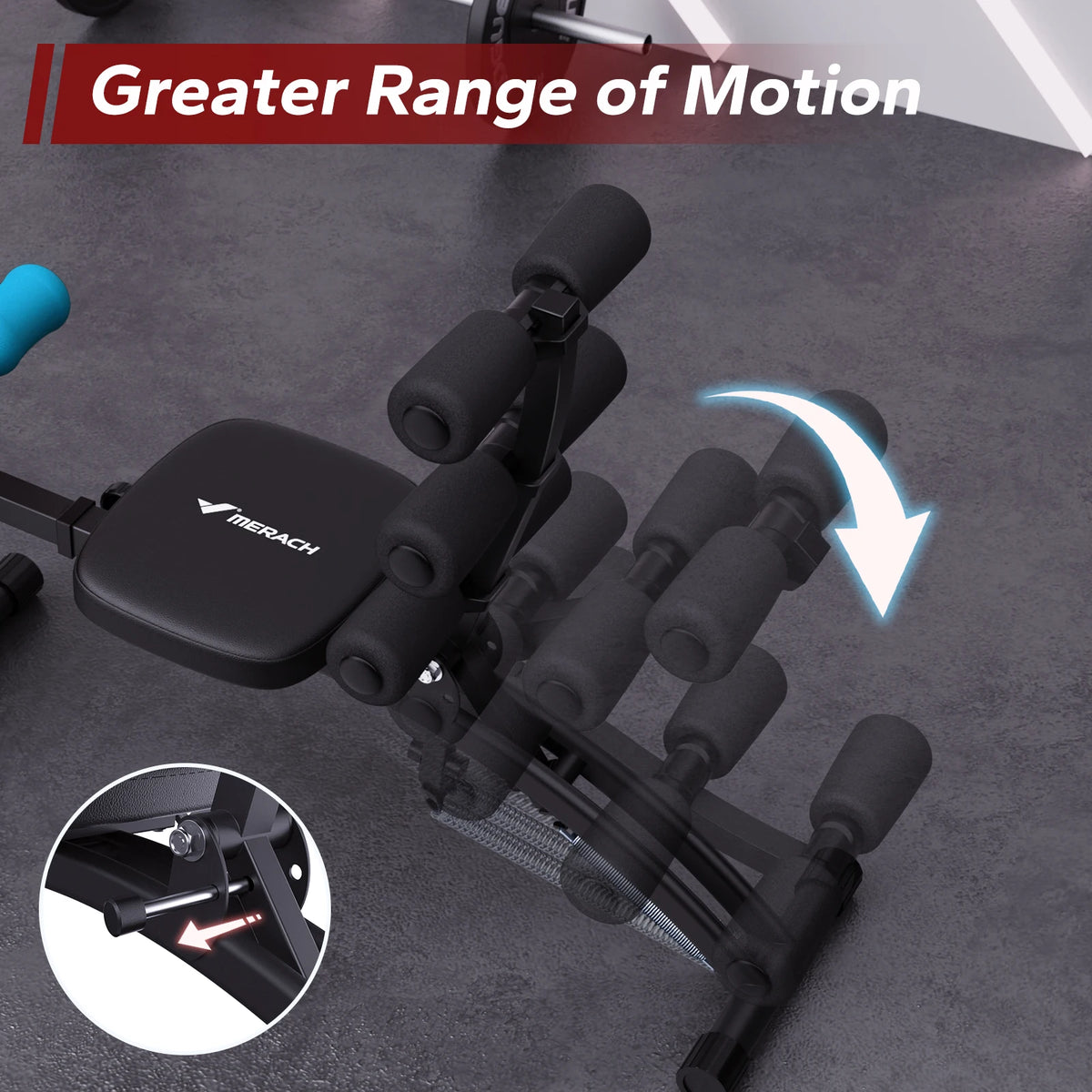 Merach Adjustable Ab Workout Bench For Home Gym Core Fitness