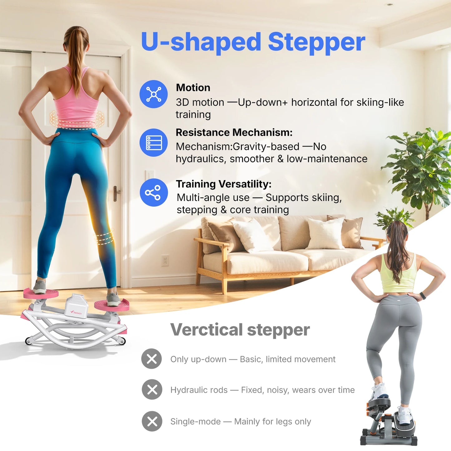 Merach Quiet Rocking Stepper For Core And Waist Workout
