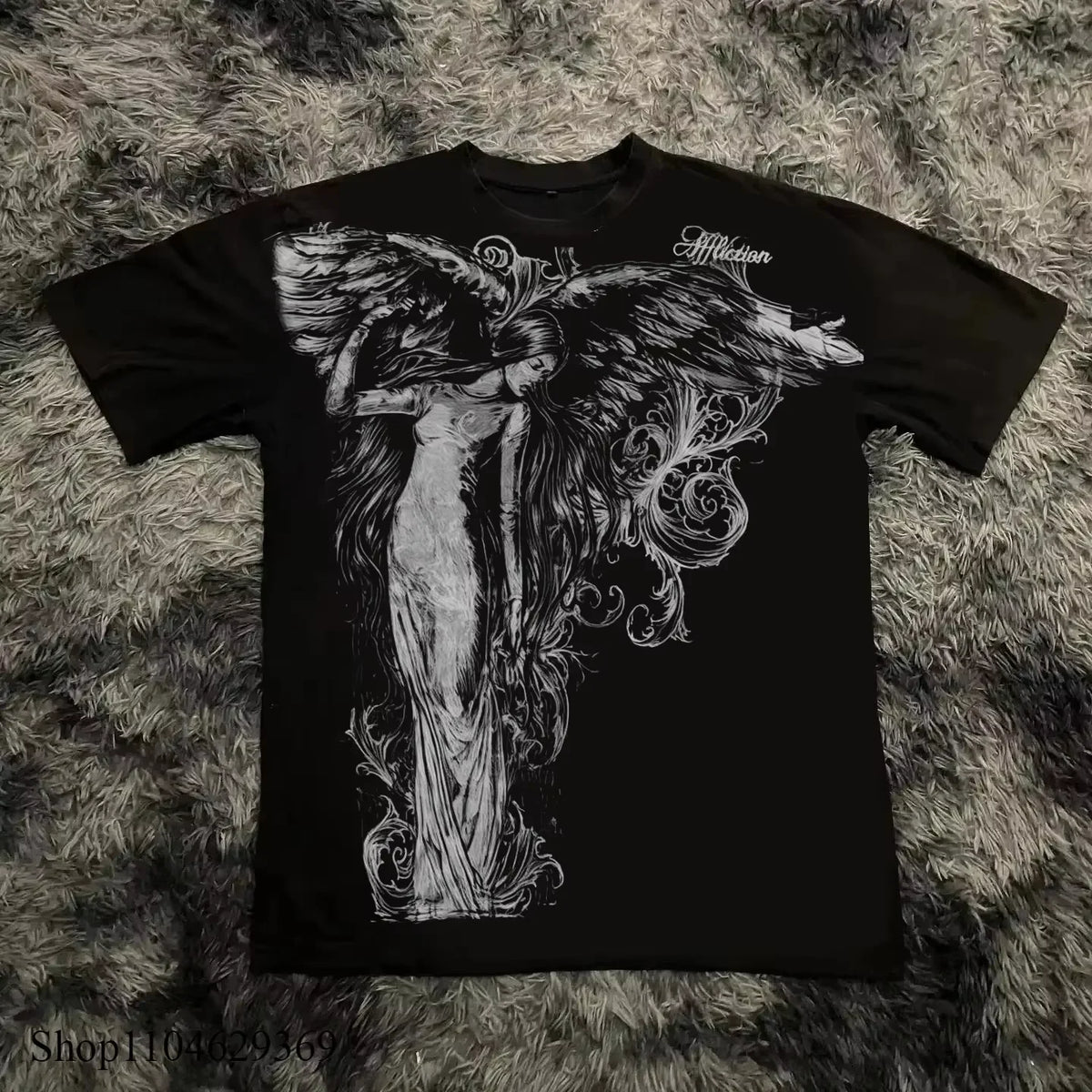 Gothic Oversized Cotton Graphic T Shirt For Men And Women