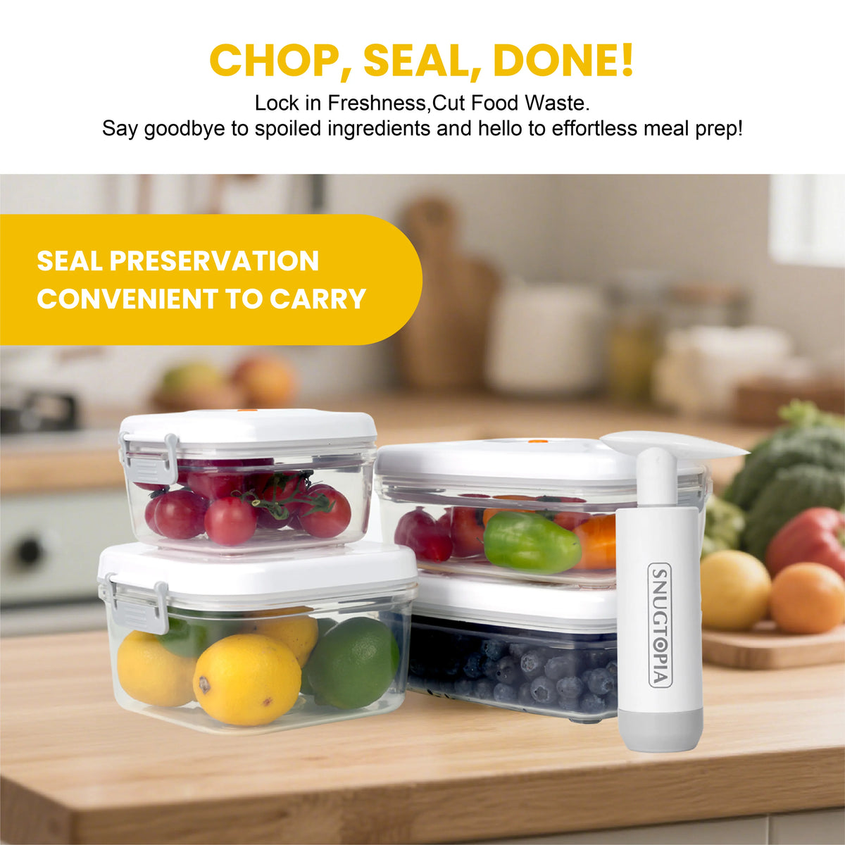 Vacuum Seal Food Storage Containers Set for Freshness and Organization