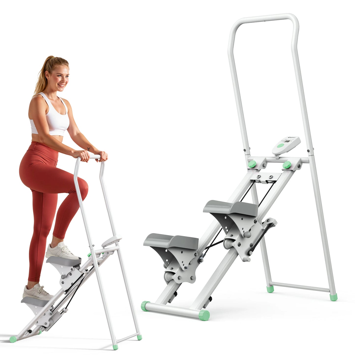 Merach Compact Foldable Stair Stepper For Home Fitness Workouts
