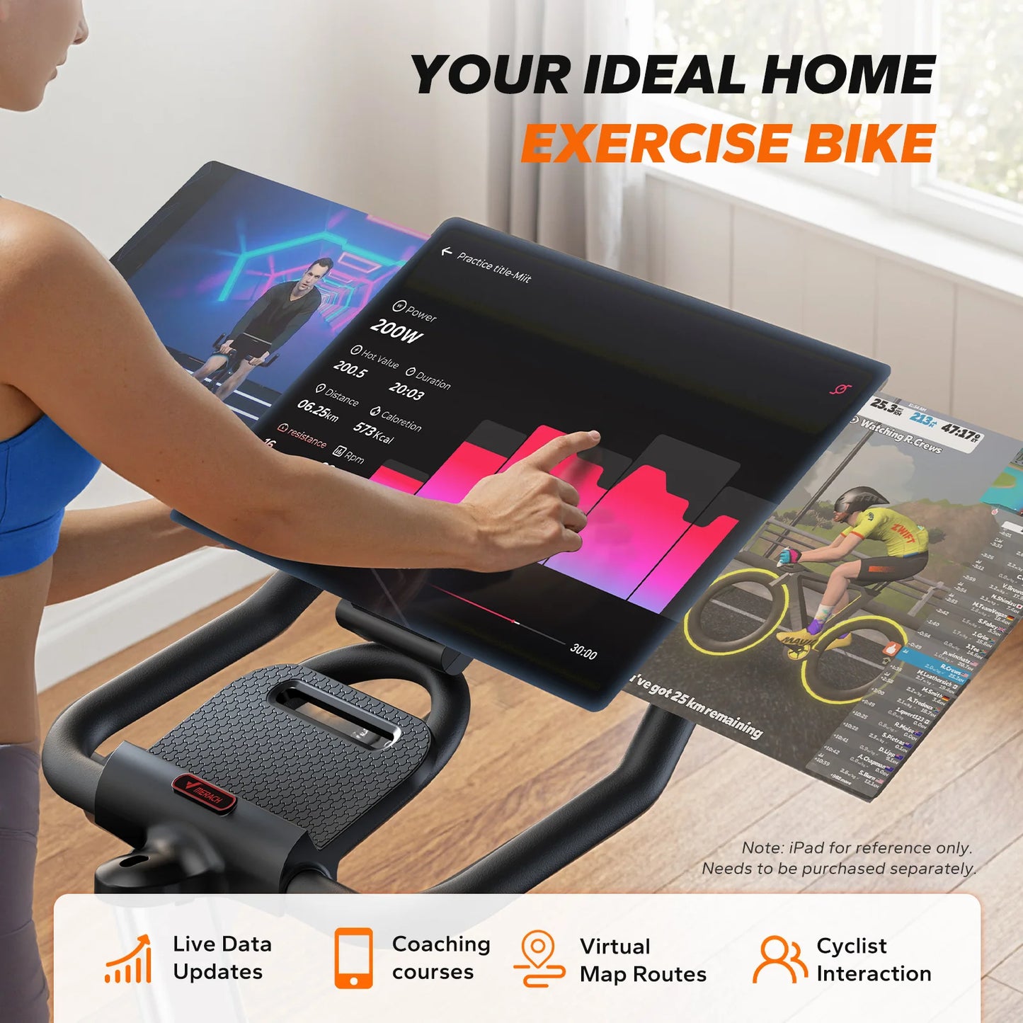 Merach Exercise Bike With Magnetic Resistance And Bluetooth