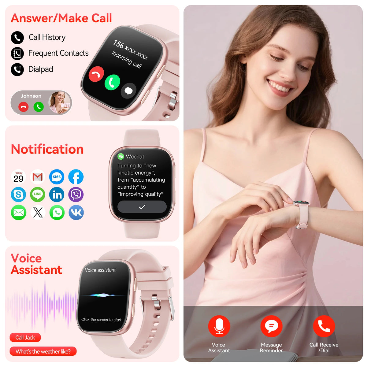 Waterproof Smartwatch With Bluetooth Calling And Fitness Tracking
