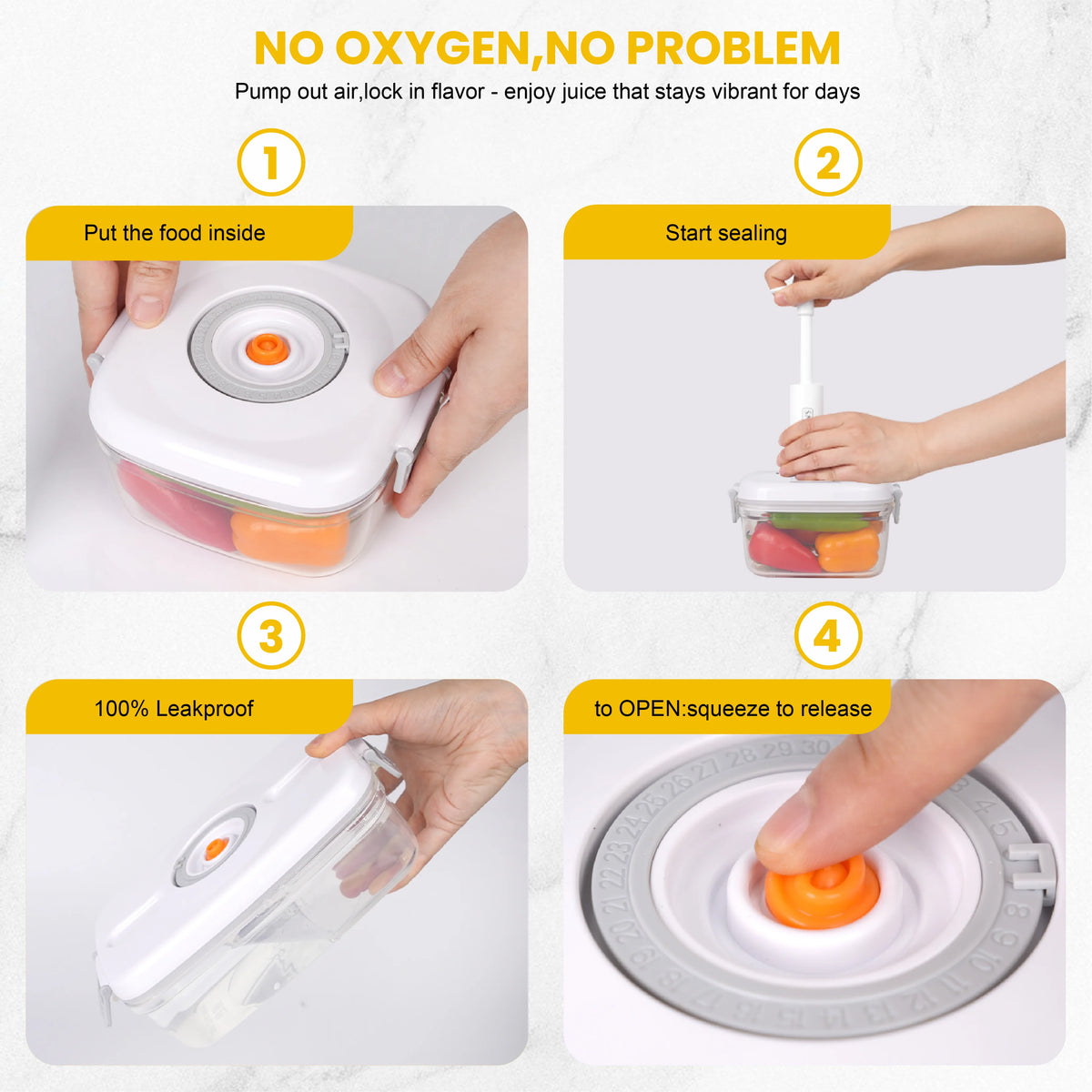 Vacuum Seal Food Storage Containers Set for Freshness and Organization