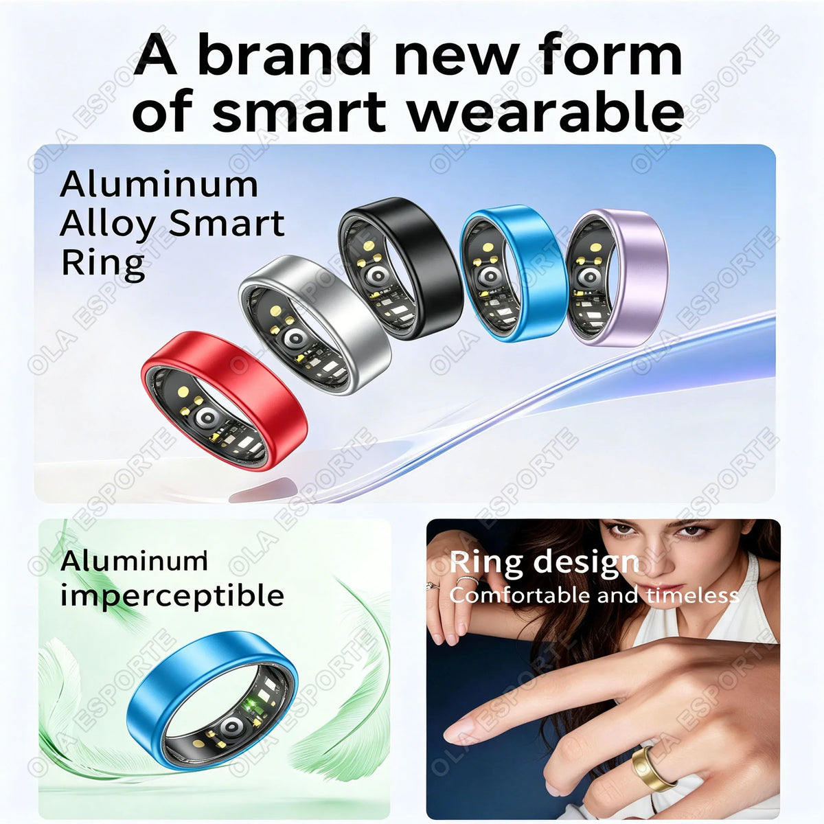 Ola Esporte Smart Ring Heart Rate Blood Oxygen Sleep Monitor