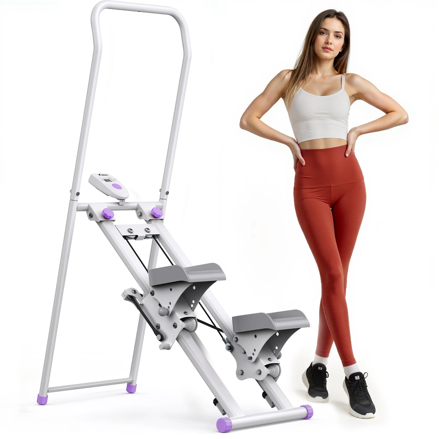 Merach Compact Foldable Stair Stepper For Home Fitness Workouts