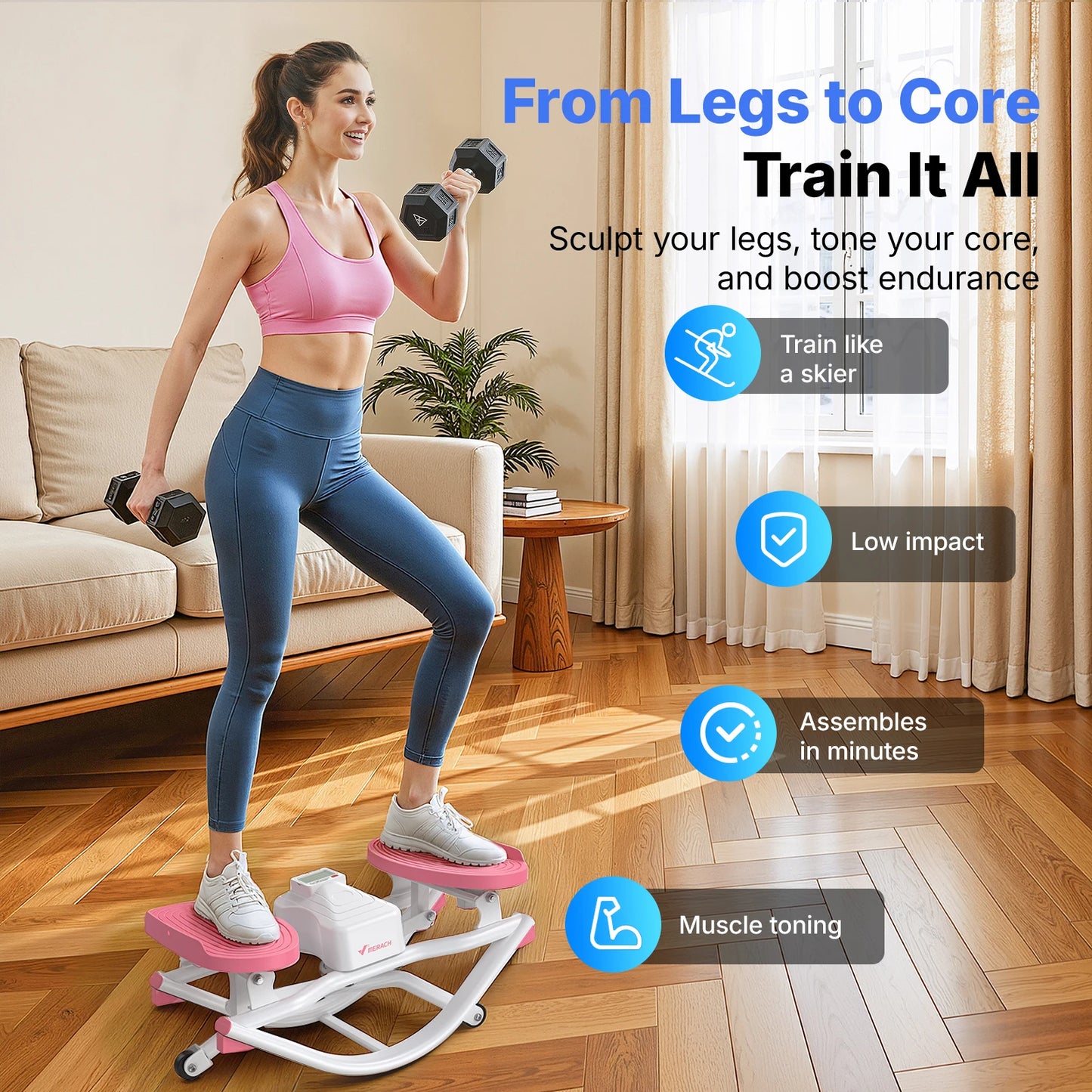 Merach Quiet Rocking Stepper For Core And Waist Workout