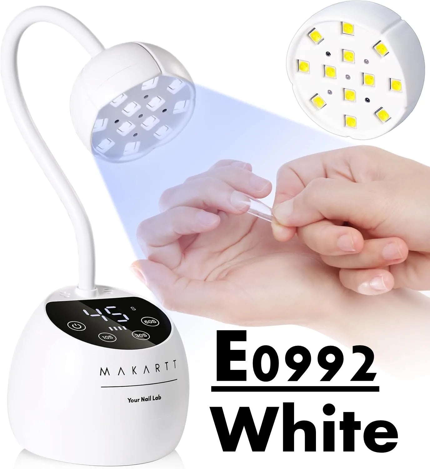 Makartt Cordless Gooseneck UV LED Nail Lamp With Timers