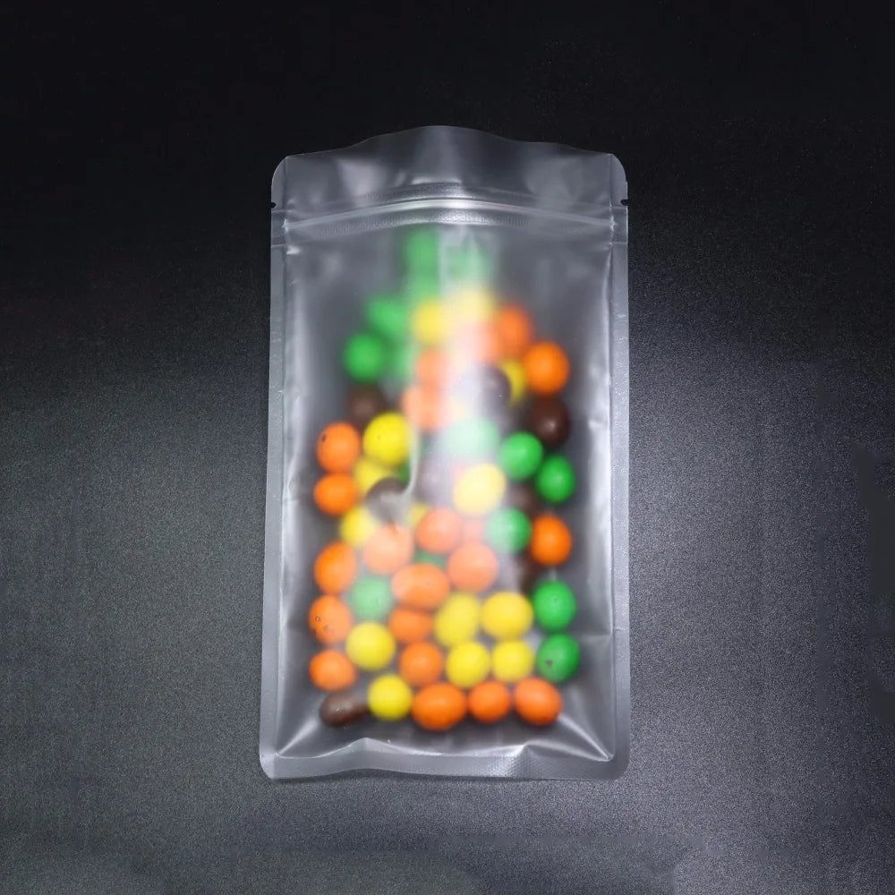 VoluPack Frosted Ziplock Mylar Storage Bags With Tear Notch