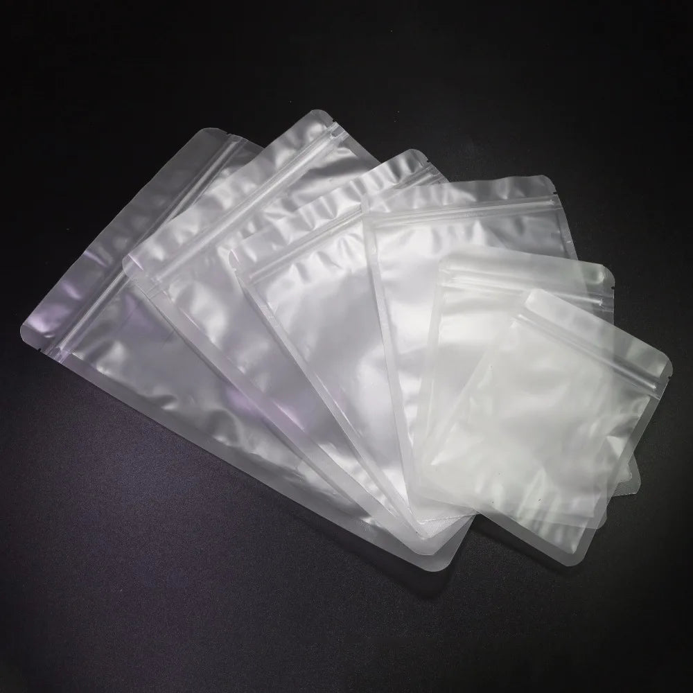 VoluPack Frosted Ziplock Mylar Storage Bags With Tear Notch