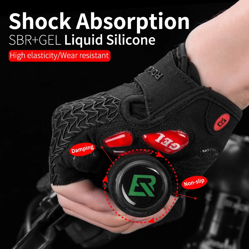 Rockbros Breathable Half Finger Cycling Gloves With Gel