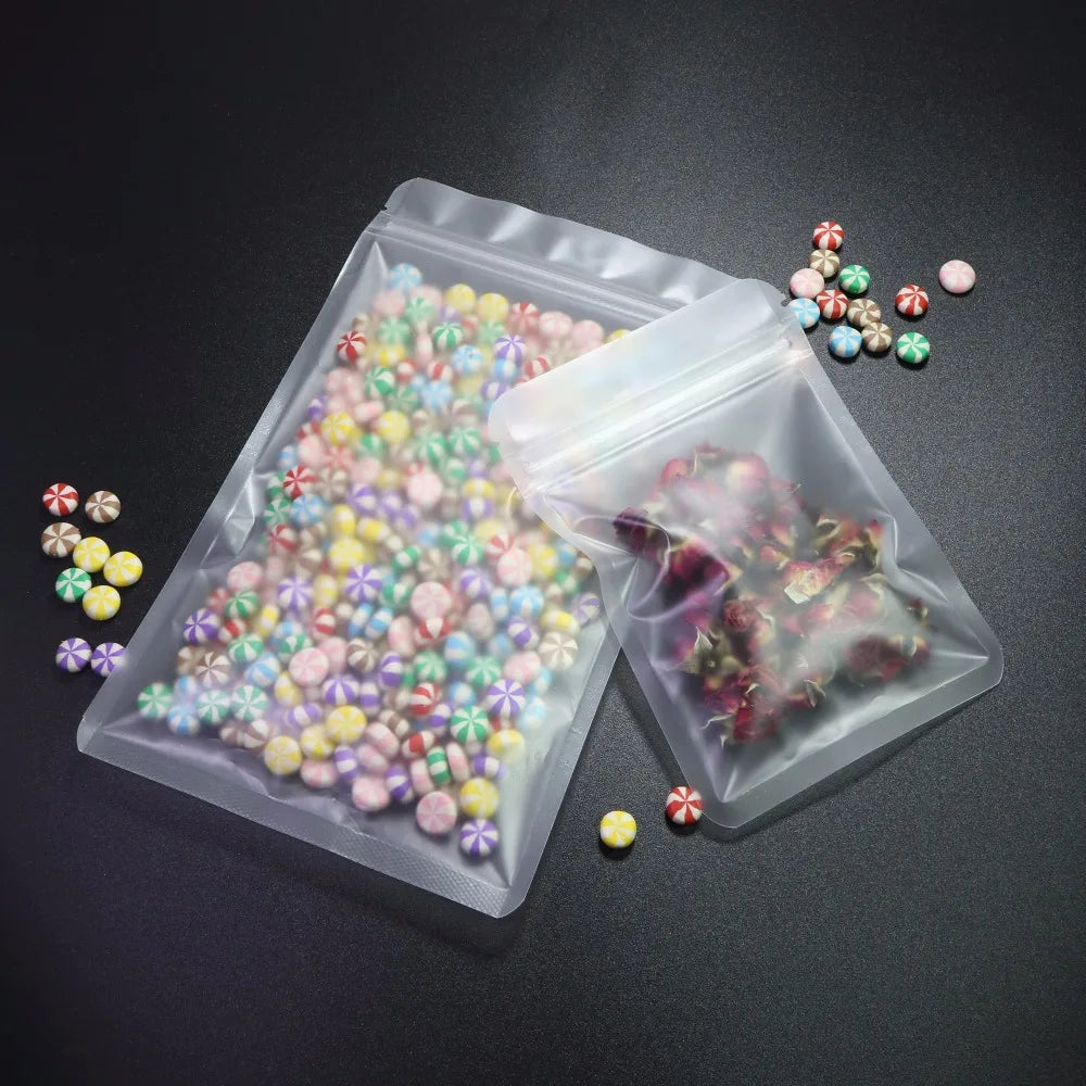 VoluPack Frosted Ziplock Mylar Storage Bags With Tear Notch