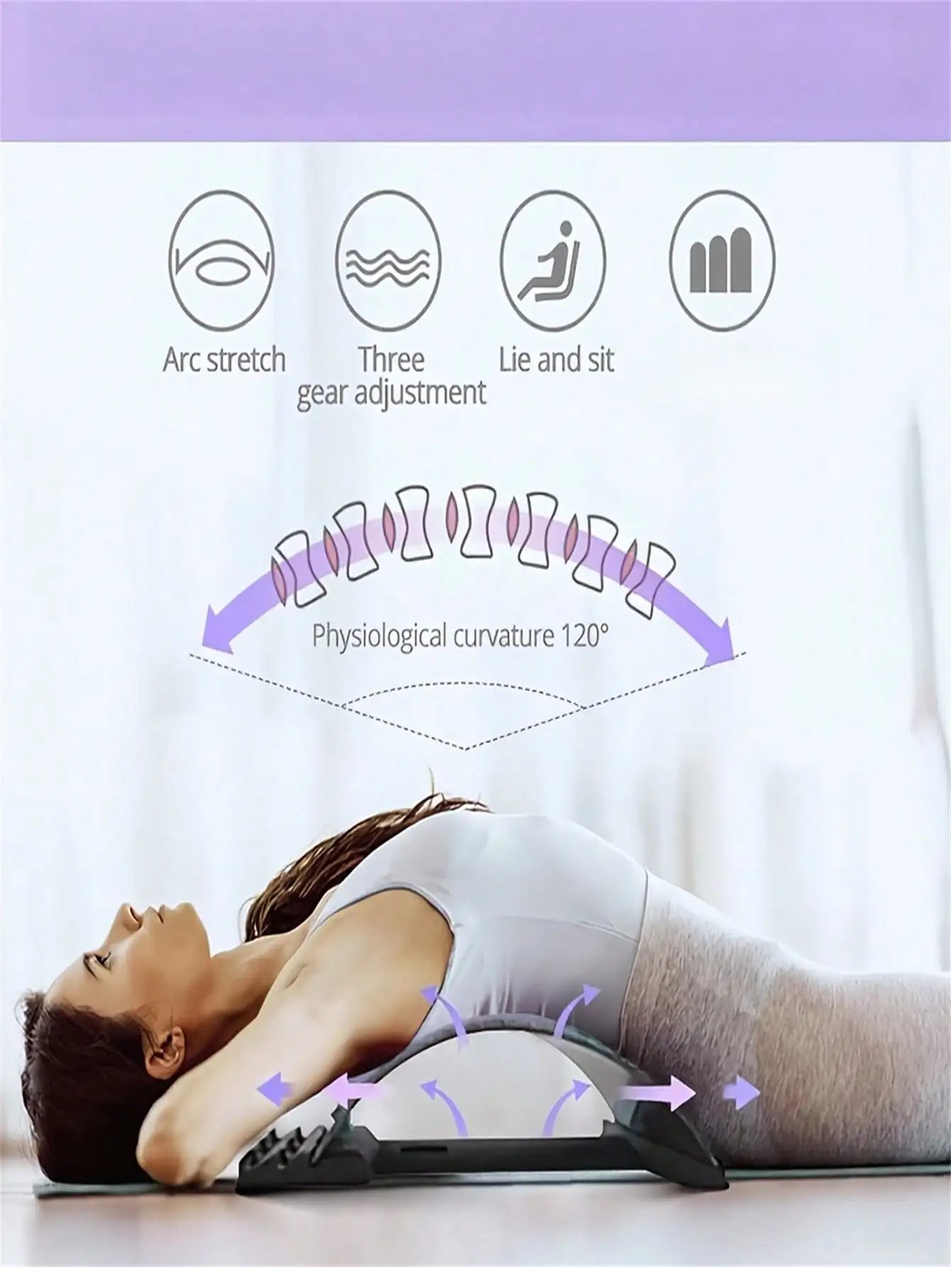 Adjustable Back Relaxer Stretcher For Yoga And Office Use