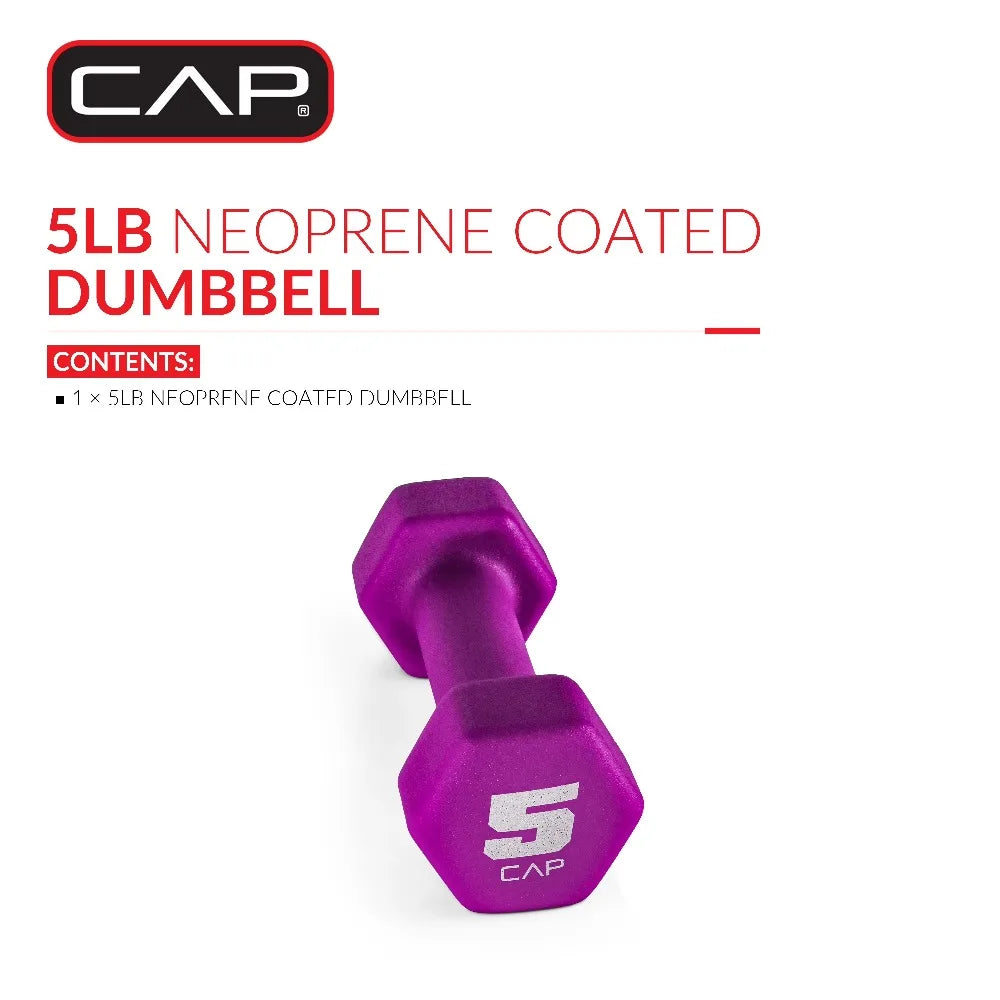 Cap Barbell Neoprene Hexagon Dumbbells For Home Gym Strength