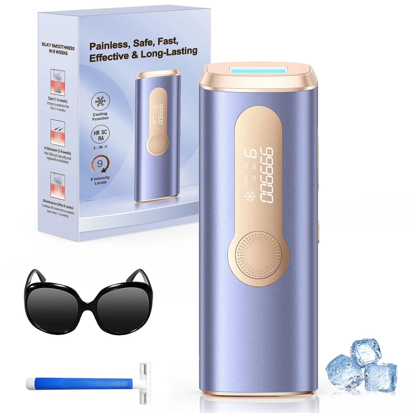 Totmizby Painless Ipl Laser Hair Removal Epilator With Trimmer