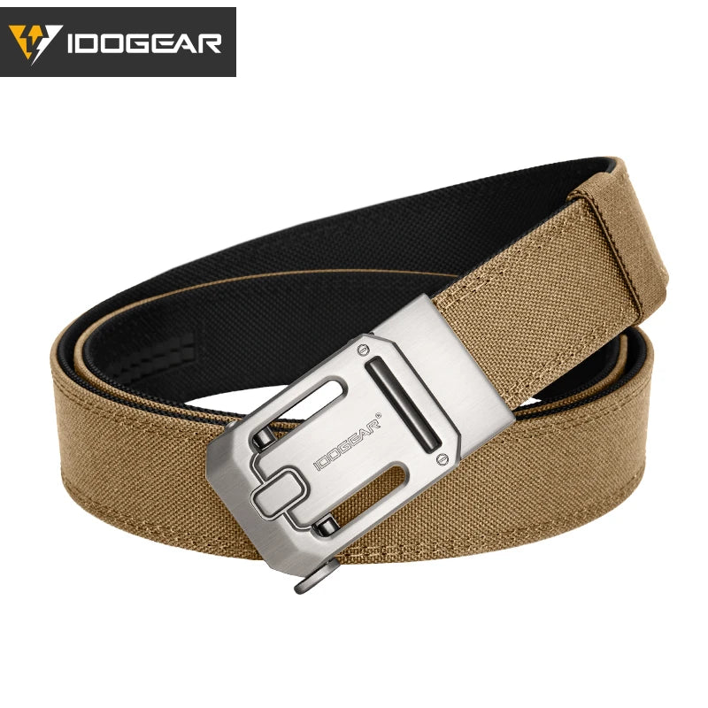 IDOGEAR Sports Quick Release Nylon Tactical Ratchet Belt for Men